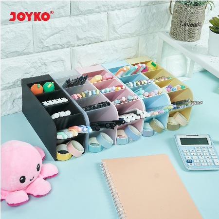 JOYKO - DESK SET PEN HOLDER ( DS-49CO ) - TEMPAT ALAT TULIS BLUE YELLOW PINK BLACK GREEN