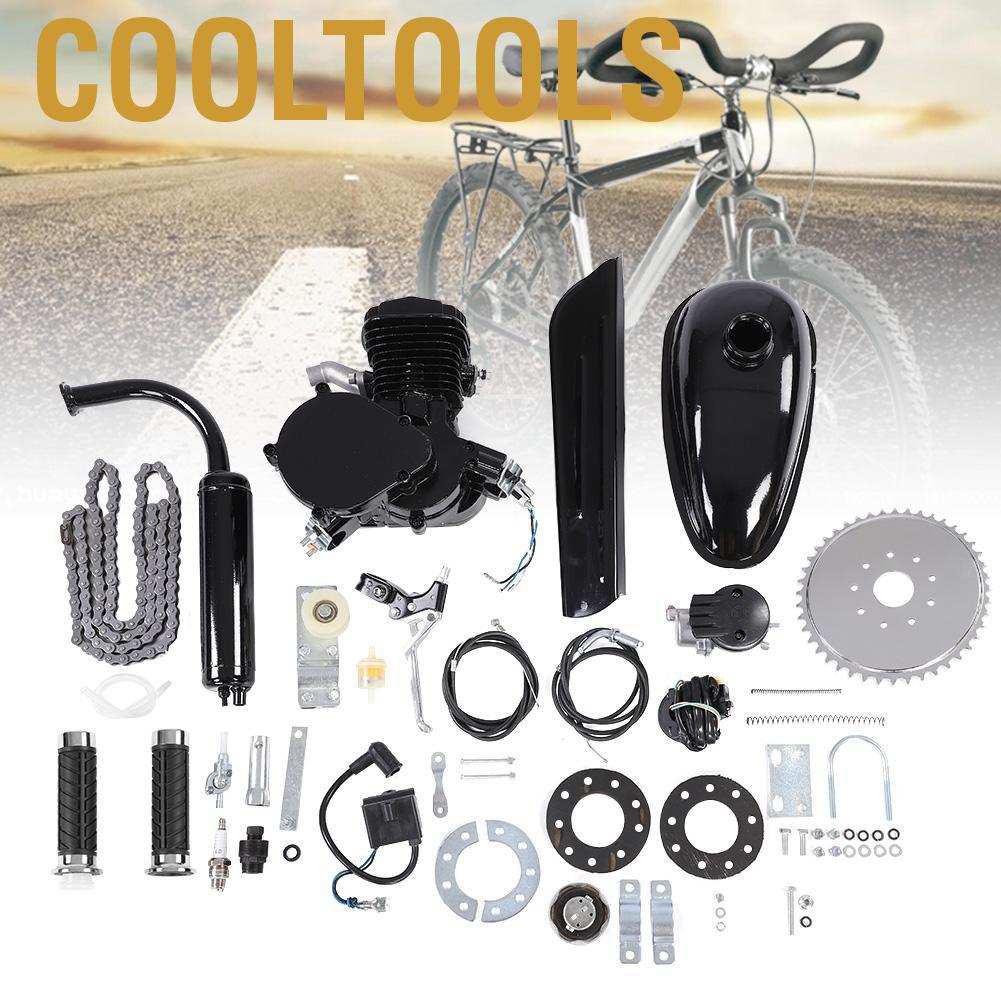 Cooltools 80cc Bicycle Engine Kit 2 Stroke Gas Motorized Bike Motor Diy Set With Tools Shopee Indonesia