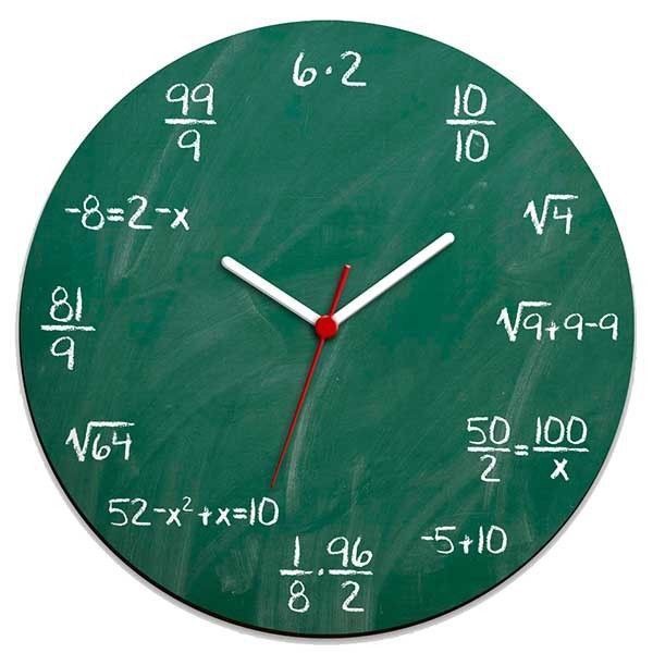 JAM DINDING RUMUS MATEMATIKA HIJAU