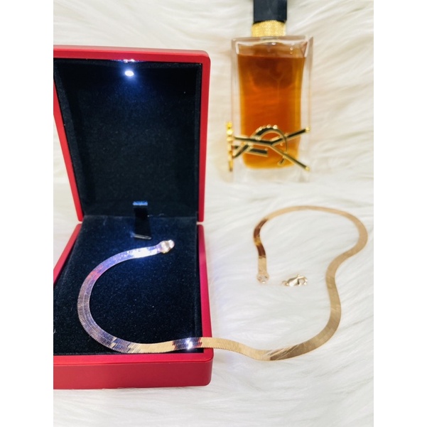 Terbaru kalung choker emas rose gold 750 super flat bisa (SPAYLATER)