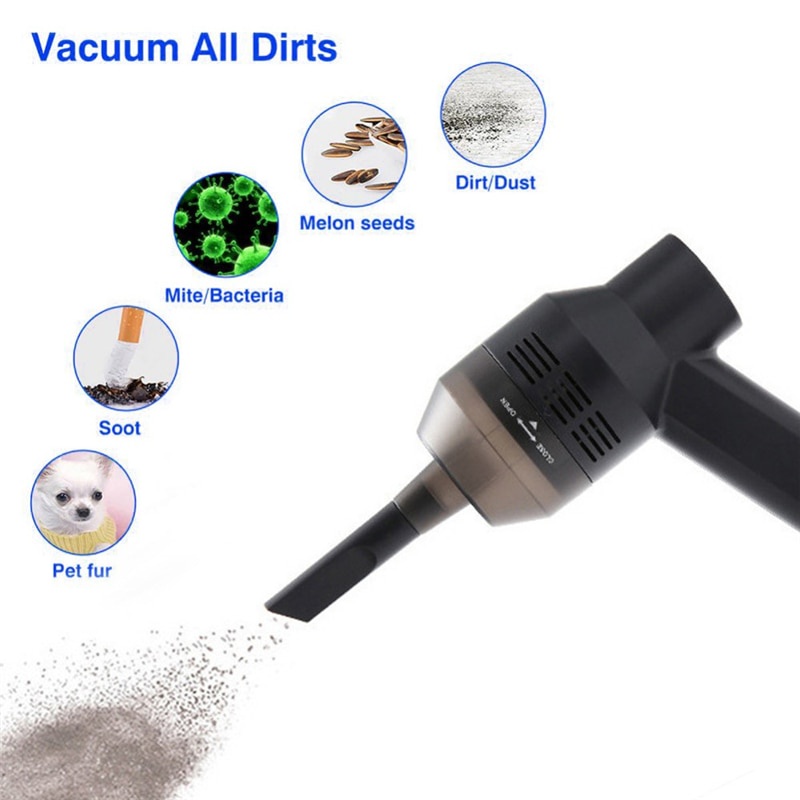 Vacuum Cleaner USB vakum klener mini membersihkan keyboard atau camera HONK Mini Vacuum Cleaner USB Pembersih Debu Keyboard - HK-6019 Cordless Air Duster Compressed Air Blower Electric Air Duster for Computer Keyboard Electronics Cleaning for Camera