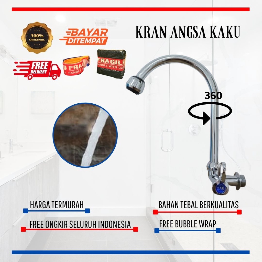 Kran wastafel cuci piring kaku sink dapur kran air engkol