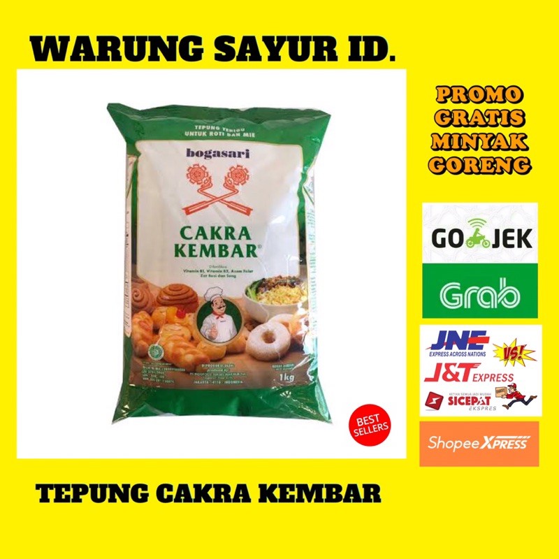 

TEPUNG CAKRA KEMBAR KEMASAN 1 KG