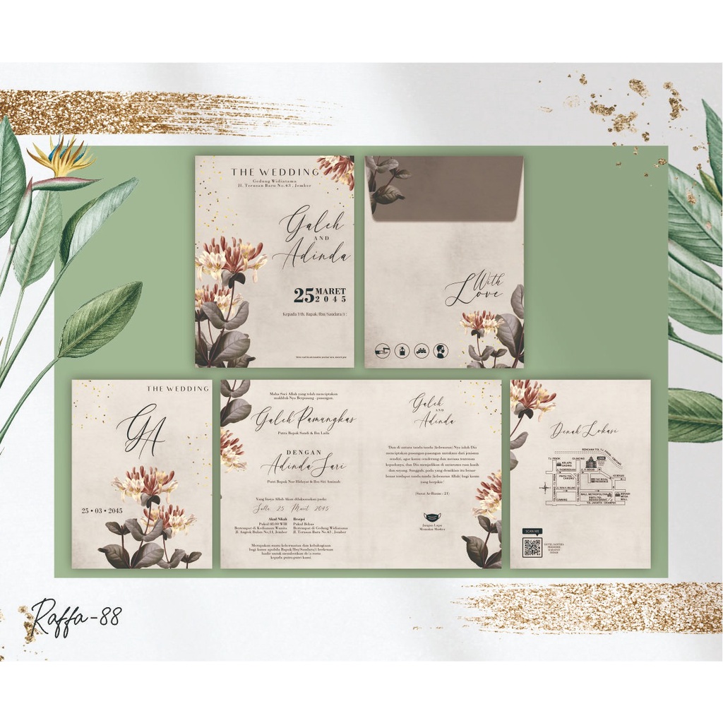 Blanko Undangan Kosong Raffa 88 + Amplop