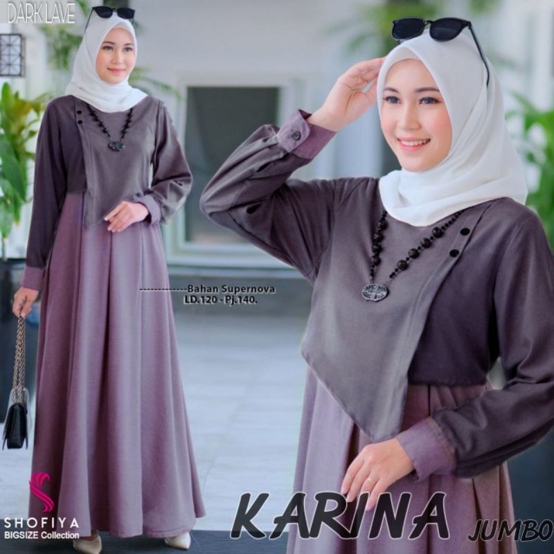 karina dress super jumbo ld 120 ori shofiya