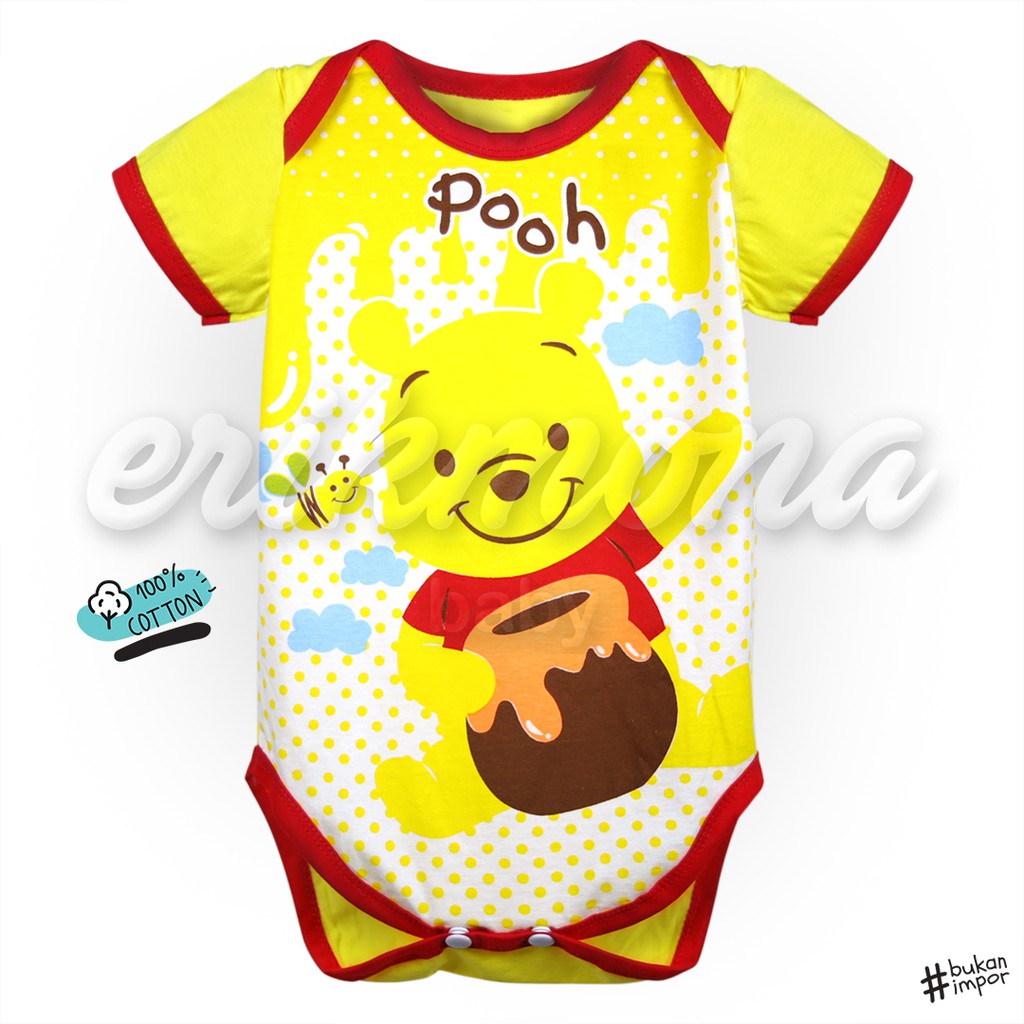 baju bayi jumper bayi bear kuning winnie the pooh