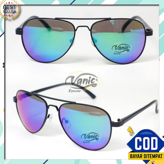 Kacamata  Kacamata Hitam Pria Korean Style Metal Keren Blue Ray  Kacamata Aviator Batang Lentu