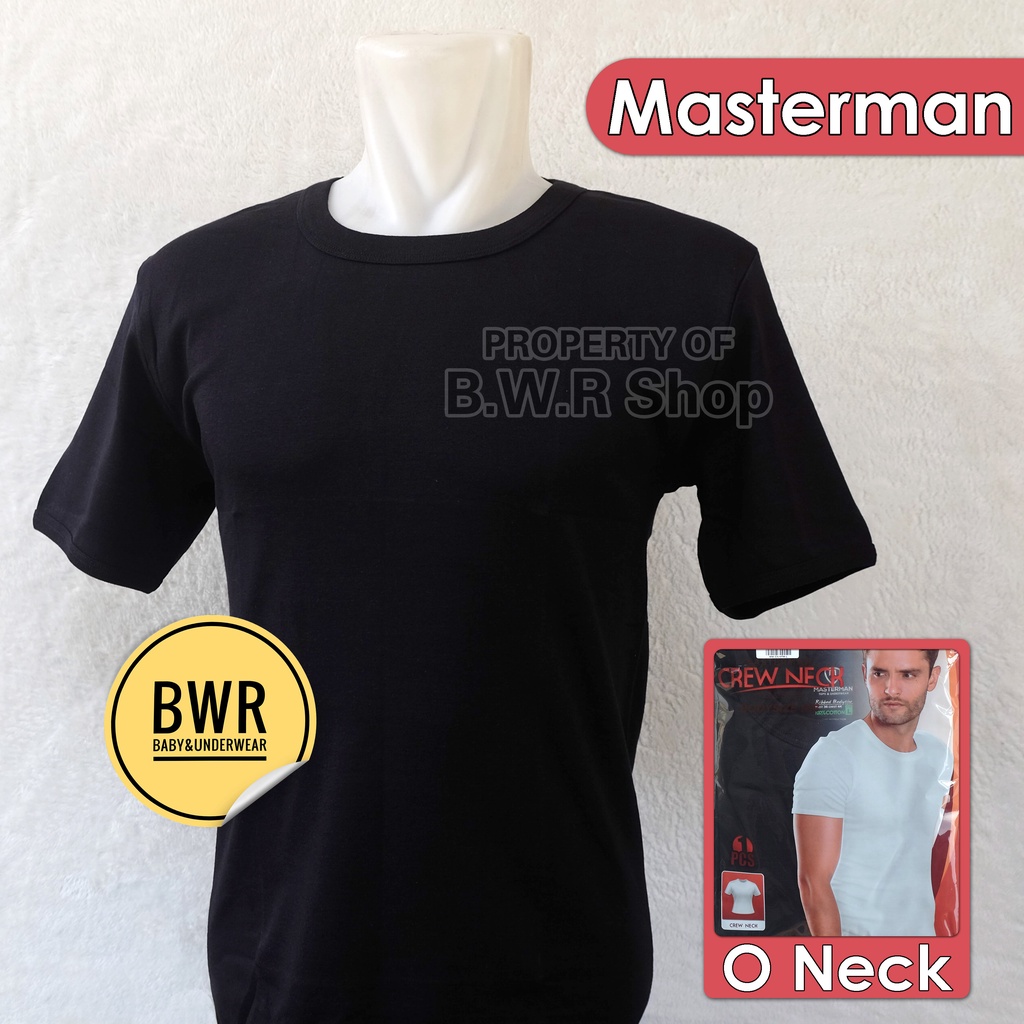 Oblong Masterman Crew Neck HITAM | Kaos Dalam Oblong Pria T-Shirt [I O5/R5] O neck