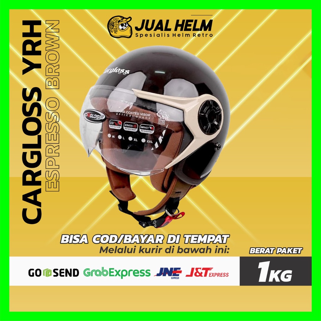 Helm Retro Cargloss Original YRH Hijab SNI