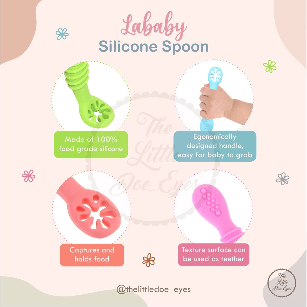 Lababy Silicone Spoon Sendok Silikon Anak Bayi