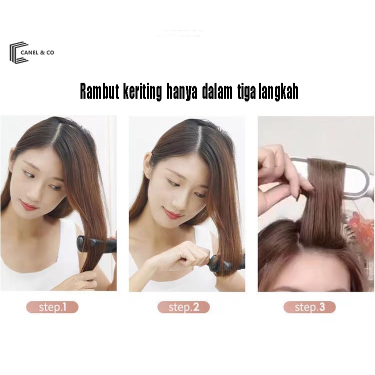 Canel&amp;Co Catok Sisir Pelurus Rambut Hair Curler  2 In 1 Catokan Sisir Listrik Professional Automatic Wet Dry Dual Use Hair Straightener