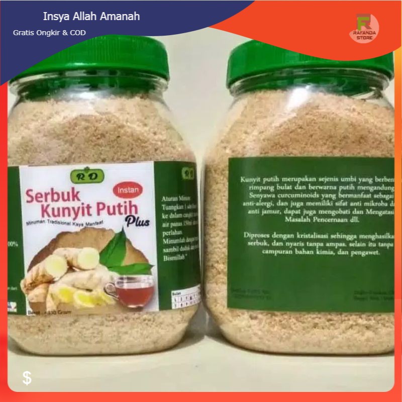 Serbuk kunyit putih 330 gram - Kunyit Putih Instan