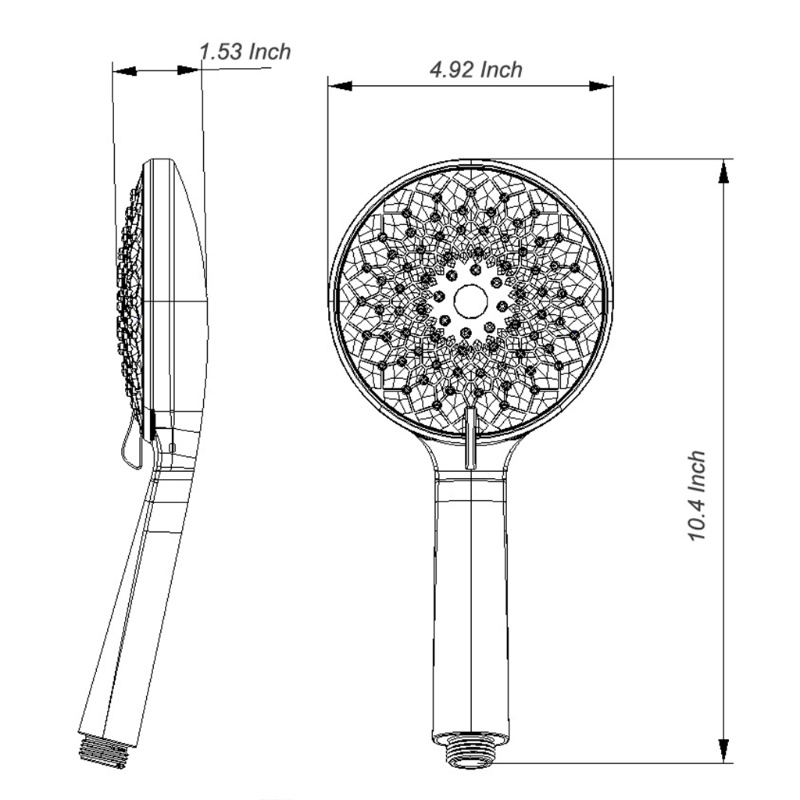 Gro Set Kepala Shower Tekanan Tinggi Hemat Air Untuk Kamar Mandi