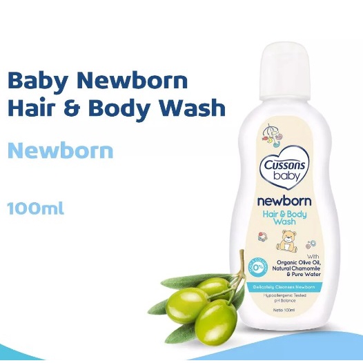 Cussons Newborn Hair &amp; Body Wash / Sabun+Shampo Bayi Baru Lahir Kemasan Botol dan Refill