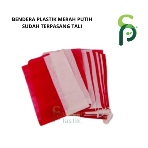 Bendera plastik merah putih