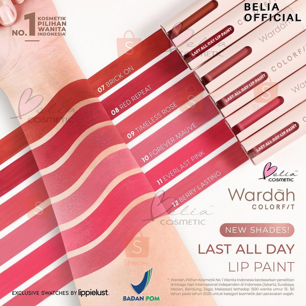 ❤ BELIA ❤ WARDAH Colorfit Last All Day Lip Paint 4.2g