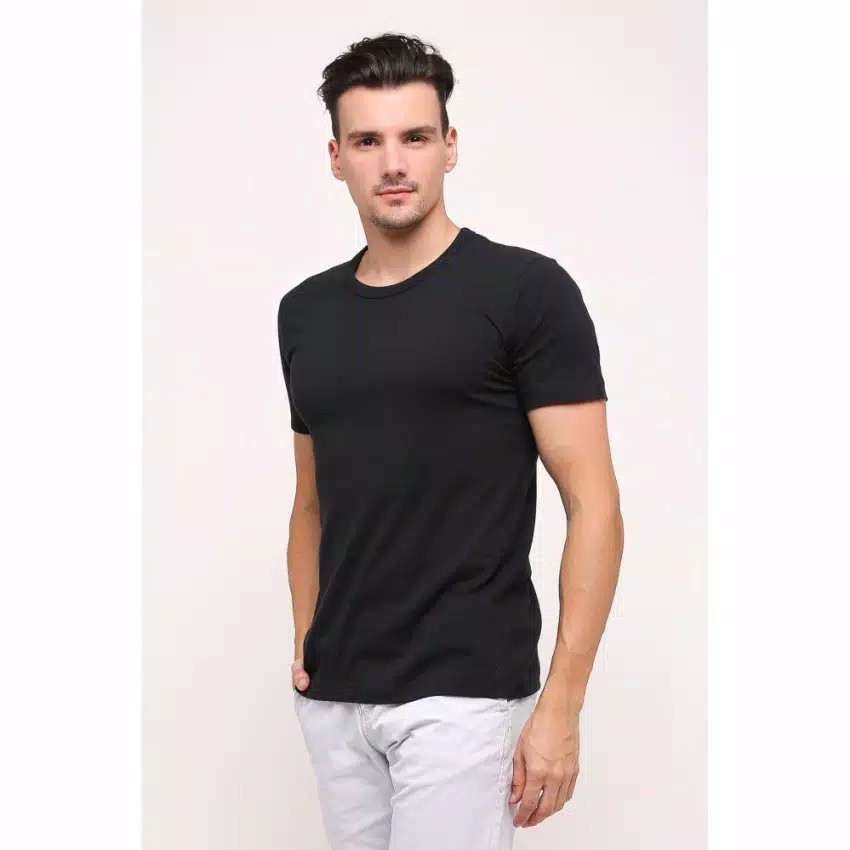 Kaos GTman Oblong Tshirt Hitam Kerah O Neck