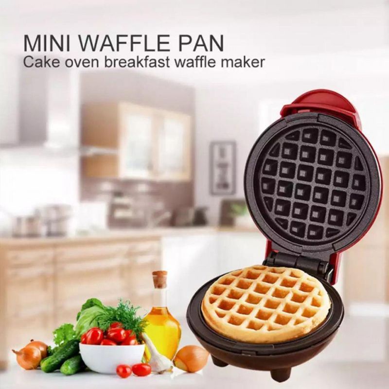 WAFFLE MAKER MINI ALAT DAPUR IBU RUMAH TANGGA UNIK ELEKTRONIK WAFFLE PAN KECIL DESSERT MAKER SARAPAN