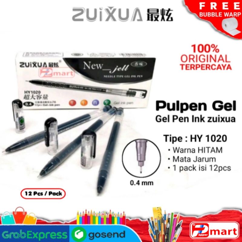 

Pulpen / Ballpoint / Bolpen / Gel Pen 0.4mm ZUIXUA HITAM (1pack 12pcs)