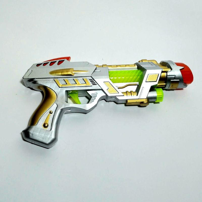 MAINAN PISTOL POP GUN LASER LIGHT SOUND MAINAN ANAK 2015A