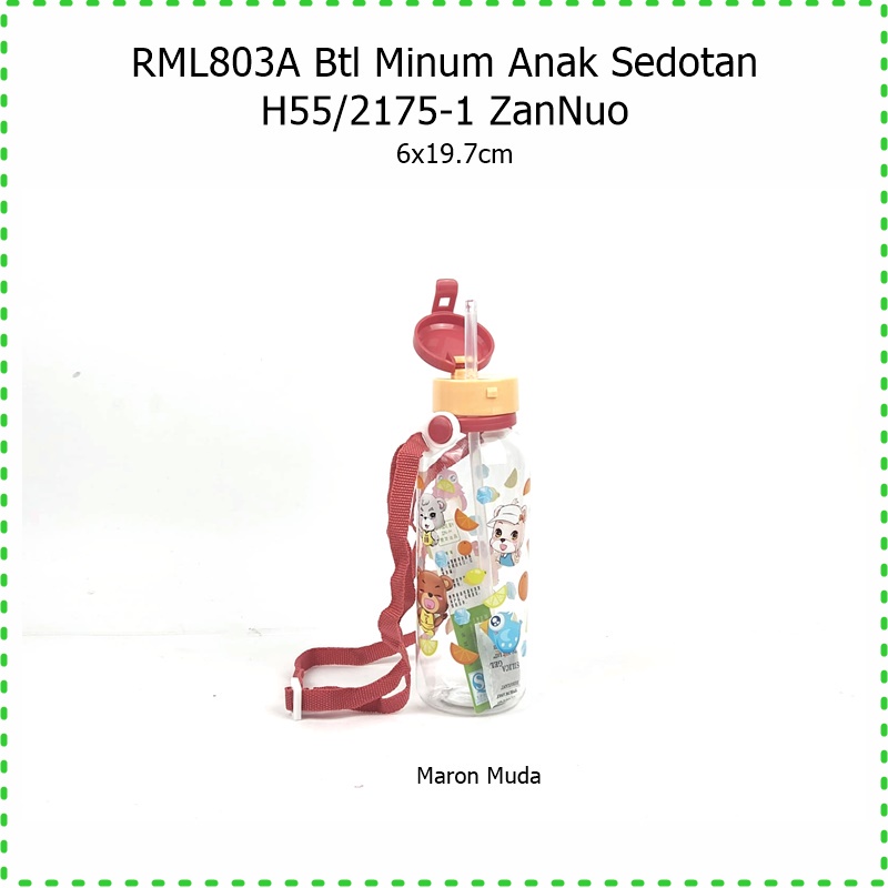 RML803A Botol Minum Anak Sedotan H55 2175-1 ZanNuo 480ml