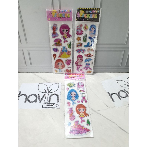 sticker gambar/sticker anak/Stiker Hologram-Duyung
