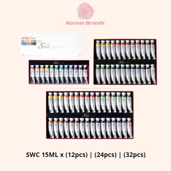 SHINHAN WATER COLOURS SWC Professional Artists 15ml x 12 Colours 24 Colours 32 Colours Colors