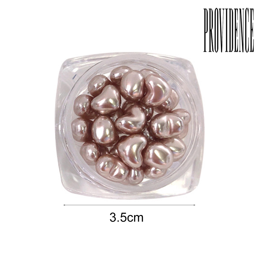 Providence 1 Kotak Mutiara Imitasi Bentuk Hati Untuk Dekorasi Nail Art DIY