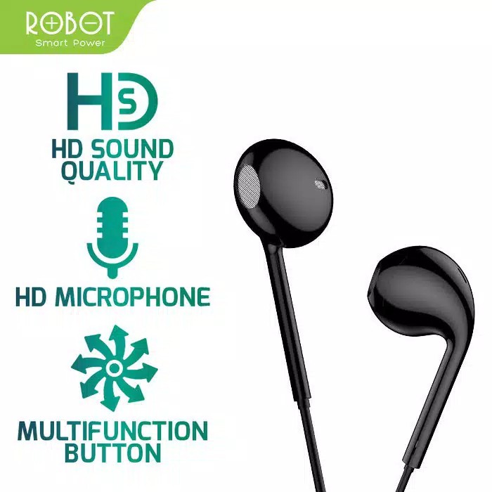 Headset Robot RE10 Wired Headset Wired Earphone Bass