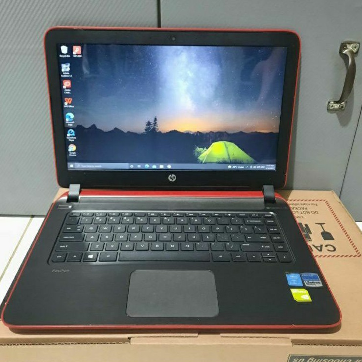 Laptop HP 14 - v042TX, Core i5-4210U Ram 4GB HDD 750GB Nvdia Geforce 840M 2GB Windows 10 Desain,Gaming Mulus