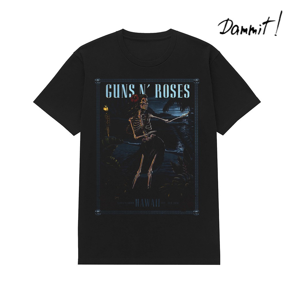 Kaos Band Guns N' Roses Aloha Stadium Hawaii - KAOS BAND PREMIUM - HITAM - S, M, L, XL, XXL.