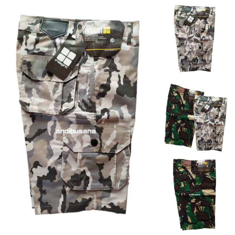 Celana Pendek Kargo doreng Ukuran 27 - 38 / Pdl / Gunung / Short Cargo army
