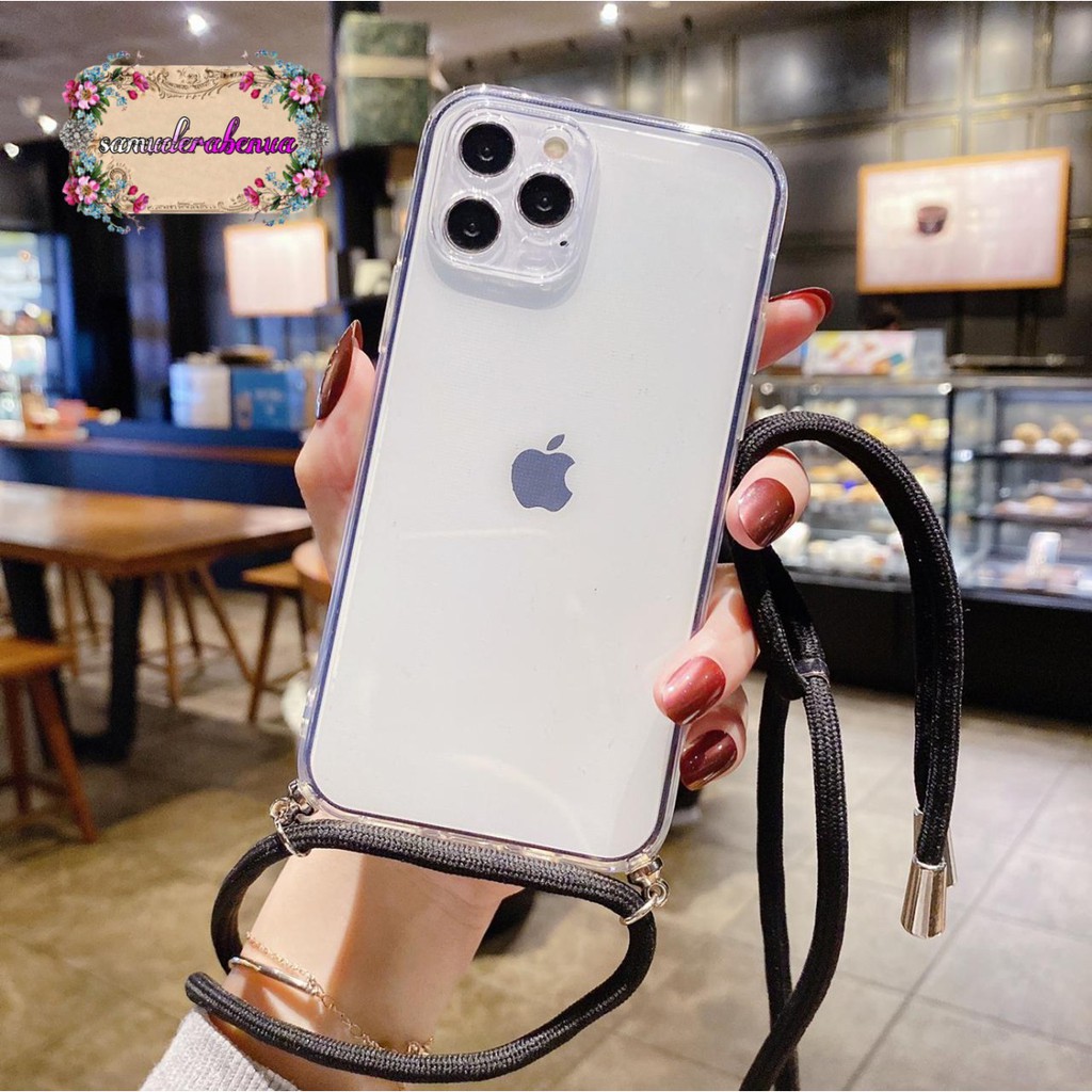 Softcase Slingcase Lanyard Bening Samsung M31s M51 S8 S8+ S9 S9+ S10 S10+ S20 S20+ S11 Edge SB1703