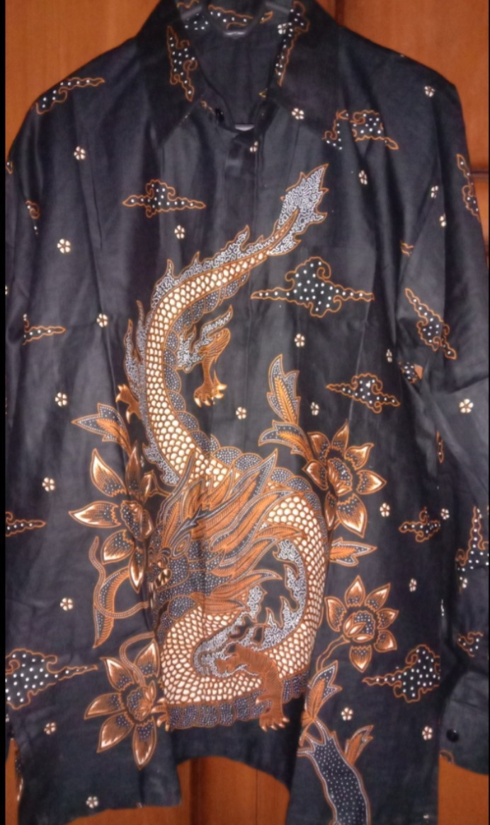 Kemeja Batik Cowok Batik Pria Hitam Manis Bswart