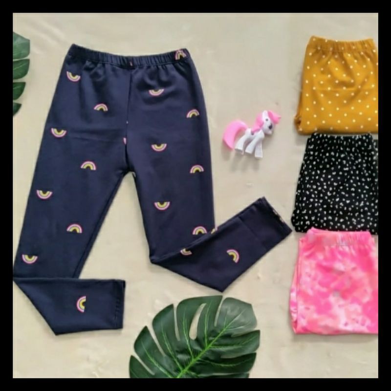 Legging Anak Bahan Kaos Import Legging Motif Bayi Perempuan Xs - XXXL