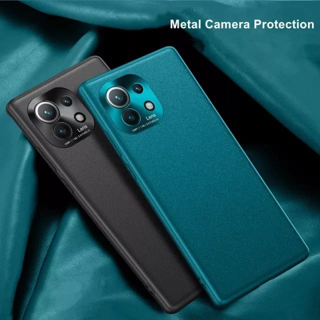 XIAOMI 12 / 12 PRO / MI 11 / 11 LITE / 11 ULTRA SOFT CASE LEATHER LUXURY METAL CAMERA