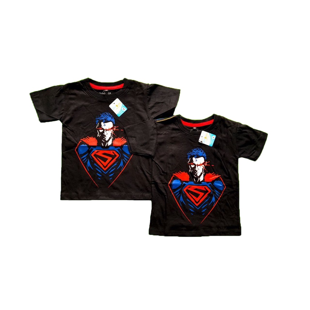 Baju / Kaos Distro Anak Laki Laki dan Perempuan/ Unisex / Baju / Motif Superman-2