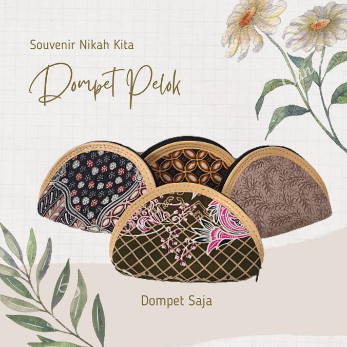 Souvenir Pernikahan Dompet pelok Besar | dompet Koin Batik Oval