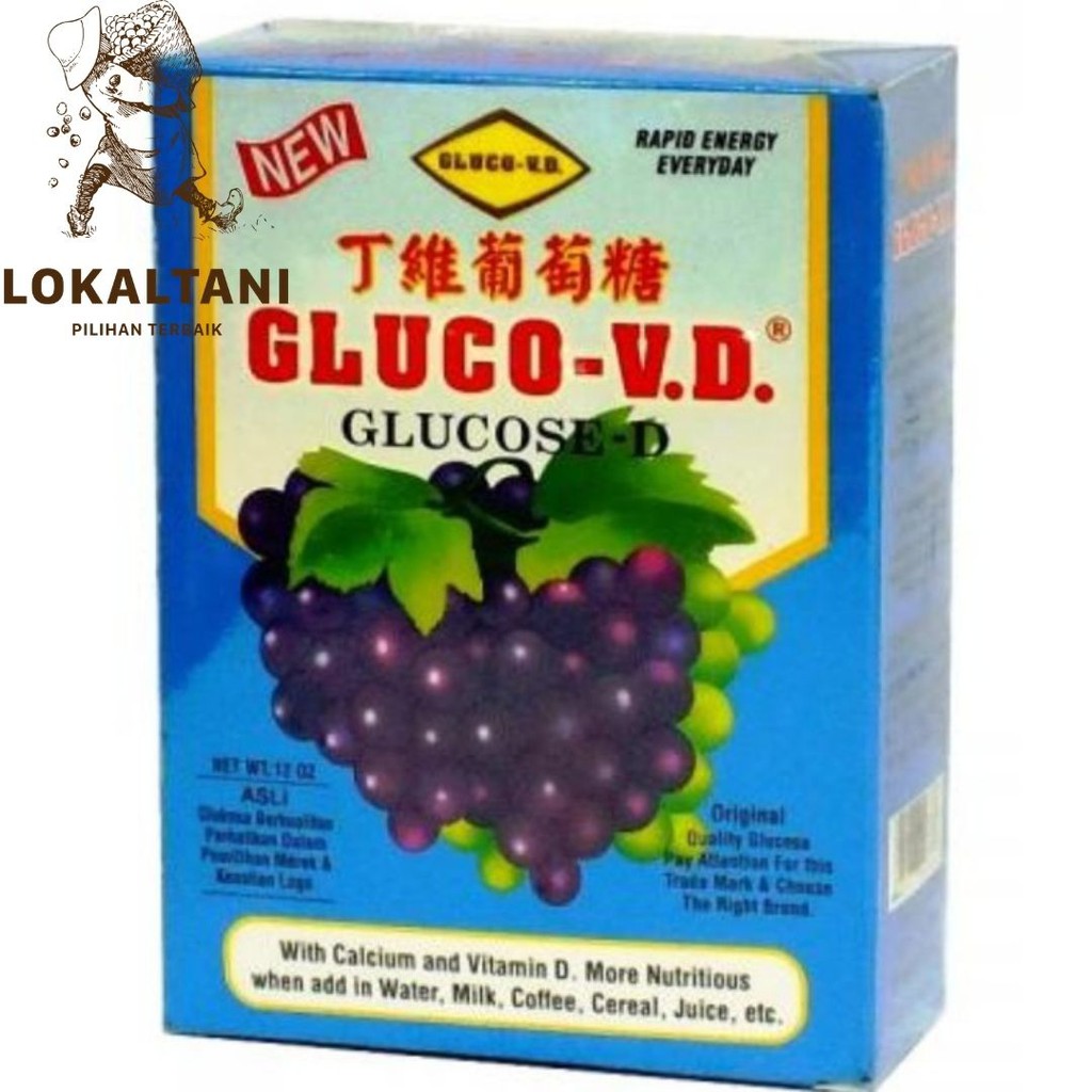 

Minuman Glukosa / Tepung Dekstrosa GLUCO VD 340gr 12oz / Gula Anggur