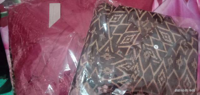 Maura Couple - Sania Ruffle Batik Couple Ori Ndoro Jowi Dnt Garansi Termurah - Kebaya Modern Solo