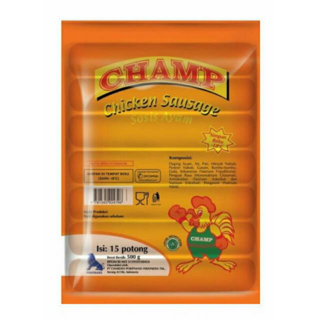 

CHAMP Sosis 15 pcs 375gr - Chicken Sausage Ayam