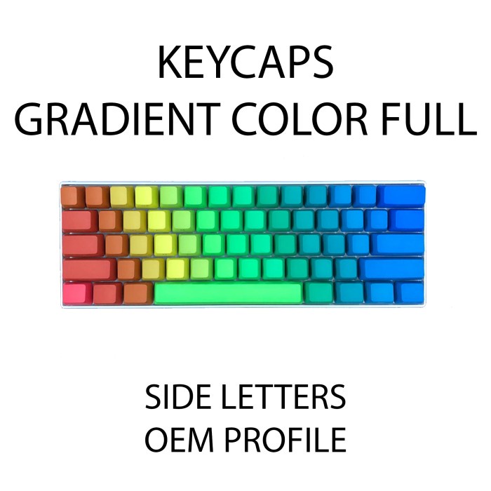 ALCHA KEYCAPS GRADIENT FULL COLOR PBT DOUBLE SHOT SIDE LETTERS