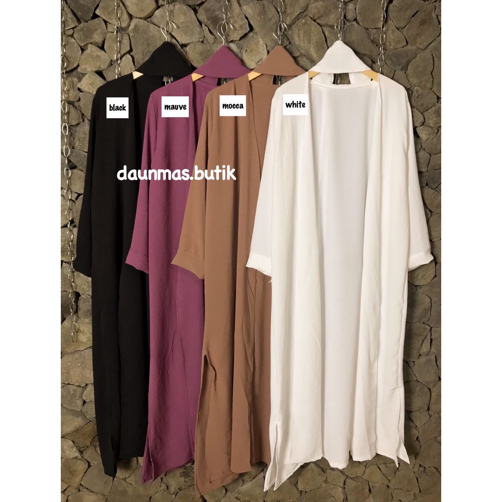 1KG MUAT 4PCS | BELLE OUTER LONG CARDIGAN AIRFLOW CRINKLE HITS OOTD SELEBGRAM FASHION GROSIR MURAH WANITA TERBEST SELLER