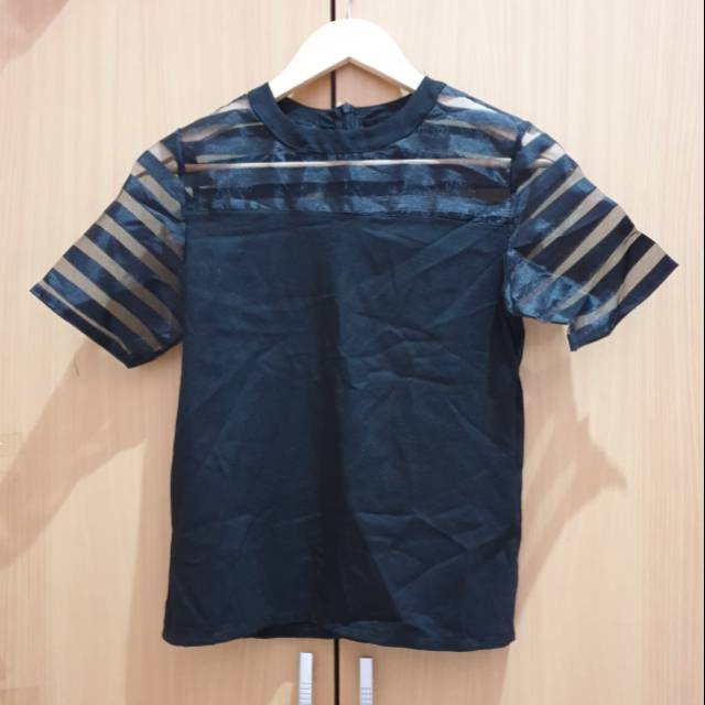 Organza Black Top