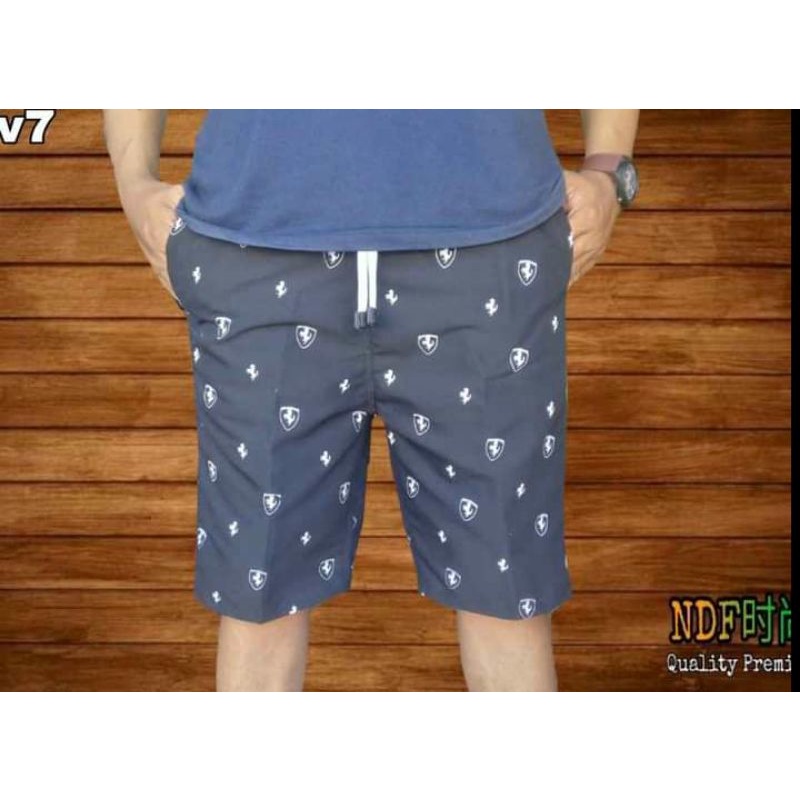 TERLARIS CELANA CHINOS PENDEK MOTIF DEWASA-ABU-ABU MOTIF