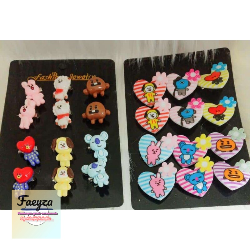 12 pcs pin bros bt21 bts murah
