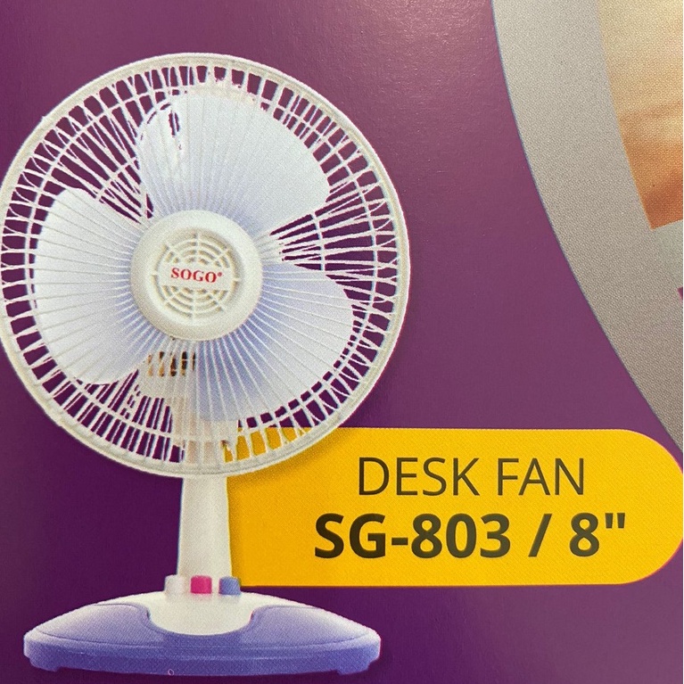 Kipas Angin Sogo SG-803 Desk fan 8 inci