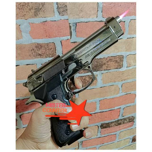 PISTOL KOREK API MODEL BARETTA GRATIS SARUNG PISTOL / KOREK GAS / KOREK API / KOREK API PISTOL