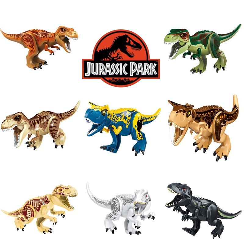 Figure Blok Bangunan Jurassic Park Indominus Rex Interaktif Cocok Untuk Hiburan Orang Tua-Anak