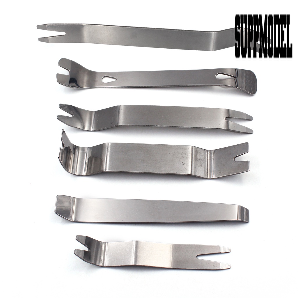 6pcs / Set Alat Pembuka Trim Audio Mobil Bahan Stainless Steel